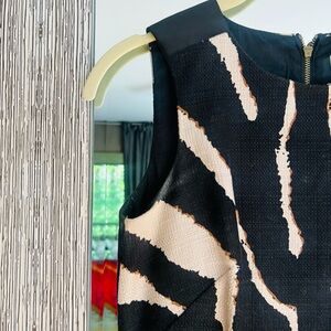 Loft 00P Zebra Work Shift Dress